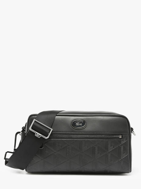 Sac Bandoulière Lacoste Noir monogramme NH4398MR