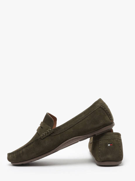 Mocassins En Cuir Tommy hilfiger Vert men 4998RBN vue secondaire 3