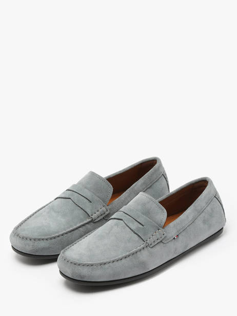 Mocassins En Cuir Tommy hilfiger Gris men 4998PN6 vue secondaire 2