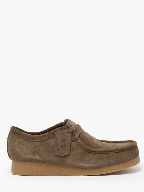 Chaussures Derbies Wallabee En Cuir Clarks Vert men 26180920