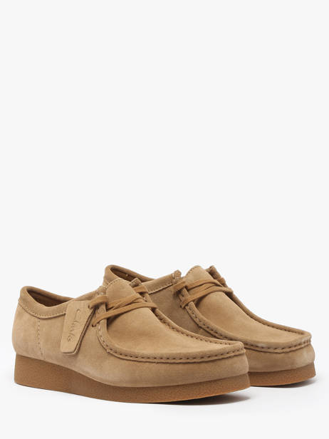 Chaussures Derbies Wallabee En Cuir Clarks Beige men 26172821 vue secondaire 2