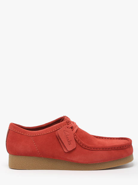 Chaussures Derbies Wallabee En Cuir Clarks Rouge men 26180921