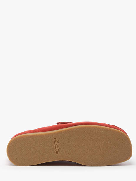 Chaussures Derbies Wallabee En Cuir Clarks Rouge men 26180921 vue secondaire 5