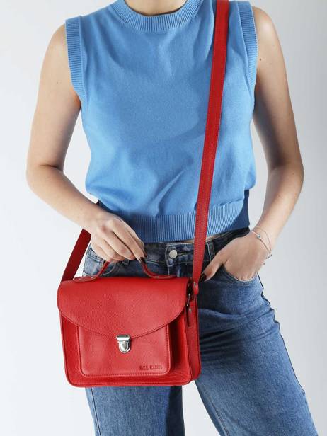 Shoulder Bag Mon Amour Leather Paul marius Red mon amour GEORGAMO other view 1