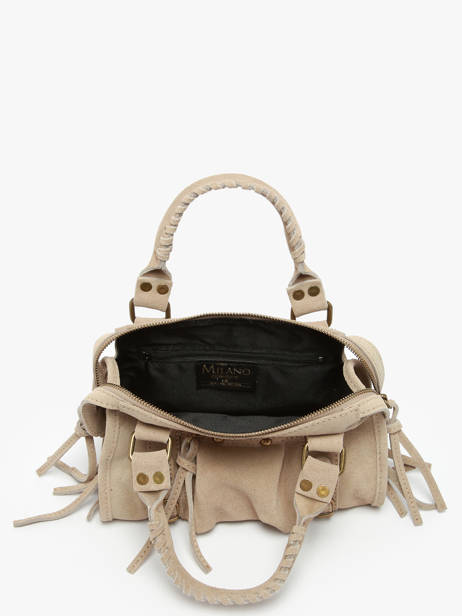 Sac Bandoulière Velvet Cuir Milano Beige velvet VE24093 vue secondaire 3