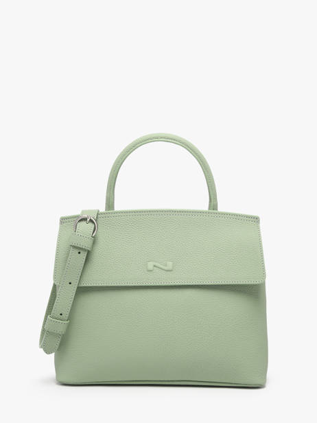 Sac Bandoulière Clarita Cuir Nathan baume Vert nathan 18