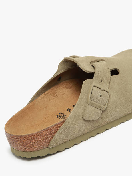 Mules Boston En Cuir Birkenstock Vert unisex 1025844 vue secondaire 2