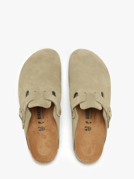 Mules Boston En Cuir Birkenstock Vert unisex 1025844 vue secondaire 3