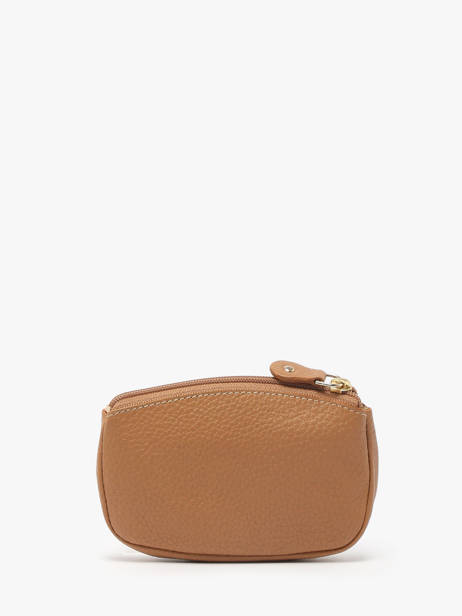 Leather Caviar Coin Purse Crinkles Brown caviar 14036 other view 2