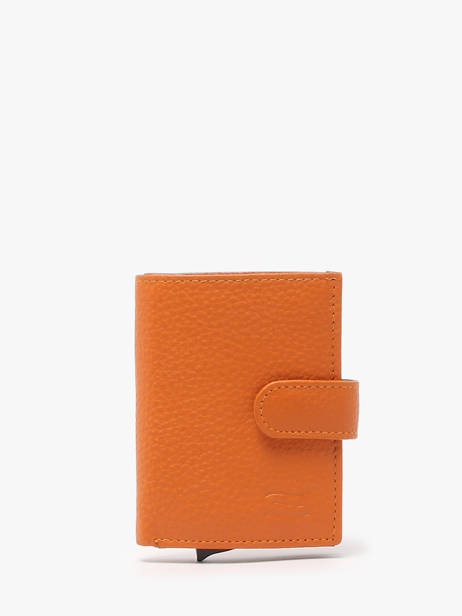 Portefeuille Cuir Crinkles Orange caviar 14600