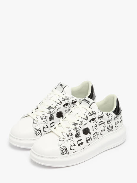 Sneakers En Cuir Karl lagerfeld Blanc women KL62512T vue secondaire 1