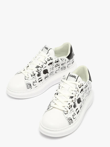 Sneakers En Cuir Karl lagerfeld Blanc women KL62512T vue secondaire 2