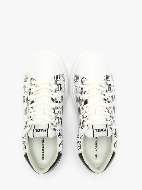 Sneakers En Cuir Karl lagerfeld Blanc women KL62512T vue secondaire 3