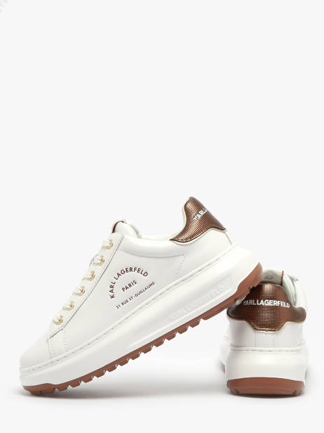 Sneakers En Cuir Karl lagerfeld Blanc women KL67538M vue secondaire 2