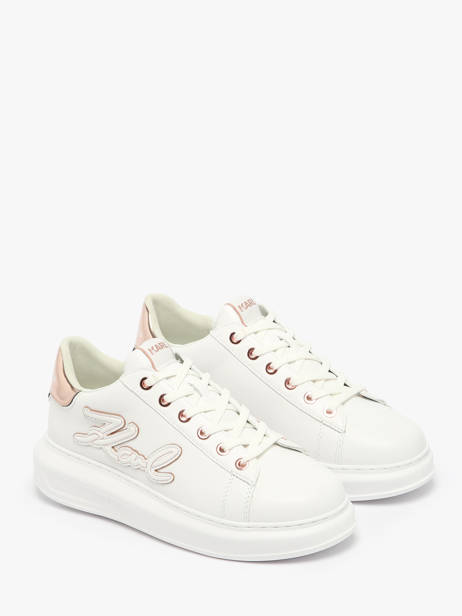 Sneakers En Cuir Karl lagerfeld Blanc women KL62511A vue secondaire 1