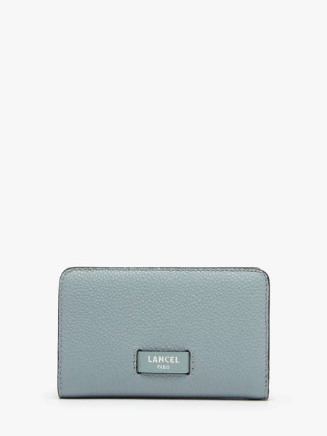 Portefeuille Rectangulaire Zippé Ninon Cuir Lancel Bleu ninon A11123