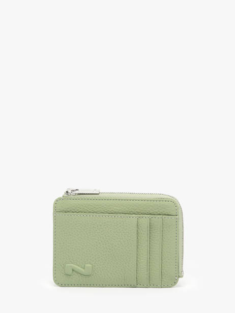 Porte-monnaie Cuir Nathan baume Vert original n 217N