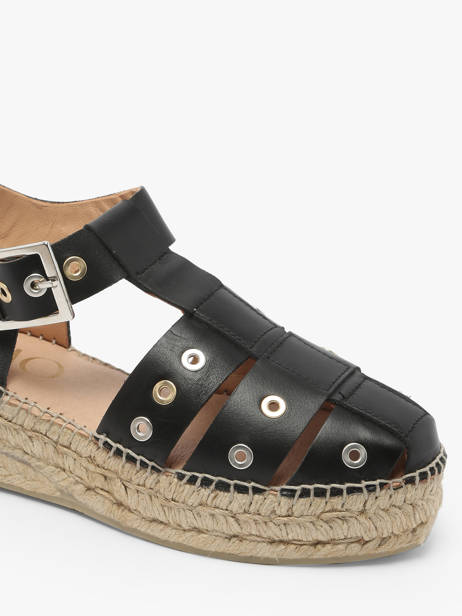 Espadrilles Talon Compensé Gaimo Noir women CHERLIN vue secondaire 2