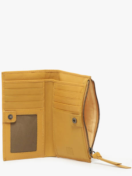 Portefeuille Cuir Biba Jaune wallet VAW3L vue secondaire 1
