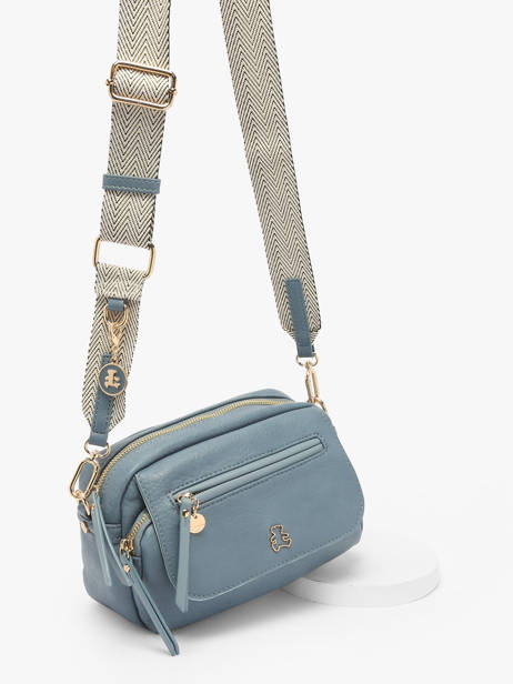 Crossbody Bag Zip Lulu castagnette Blue zip VICTOIRE other view 2