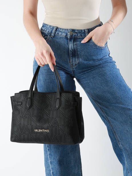 Satchel Pansy Valentino Black pansy VBS8PG04 other view 1