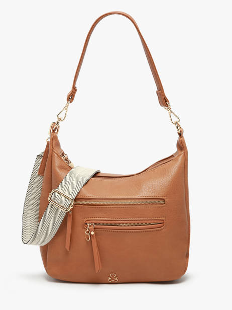 Sac Porté épaule Zip Lulu castagnette Marron zip VICTOR