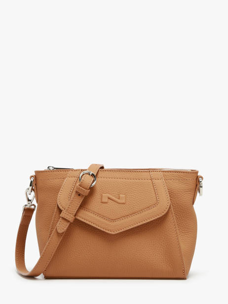 Sac Bandoulière Candy Cuir Nathan baume Marron candy 7