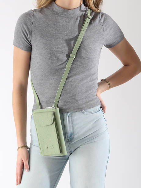 Leather Pocket Phone Pouch Nathan baume Green n city 3 other view 1