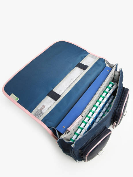 Cartable 2 Compartiments Cameleon Bleu vintage fantasy PBVGCA38 vue secondaire 3
