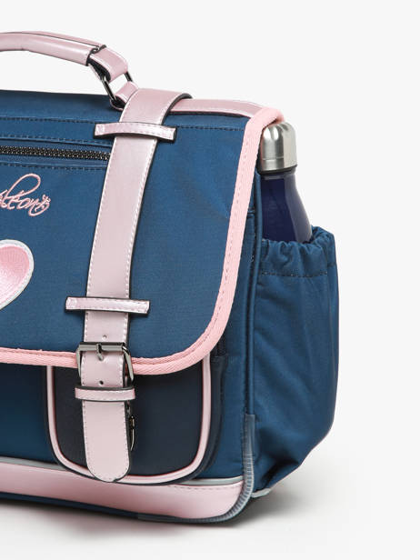 Cartable 2 Compartiments Cameleon Bleu vintage fantasy PBVGCA38 vue secondaire 5