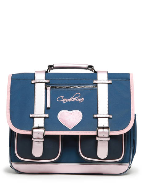 Cartable 2 Compartiments Cameleon Bleu vintage fantasy PBVGCA38 vue secondaire 6