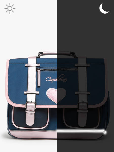 Cartable 2 Compartiments Cameleon Bleu vintage fantasy PBVGCA38 vue secondaire 7