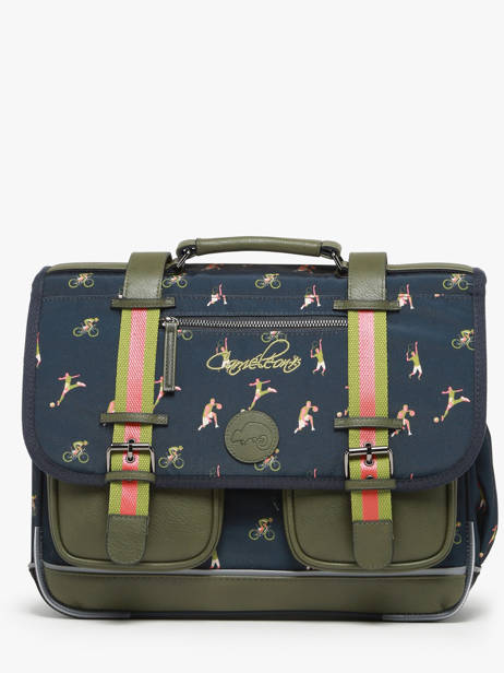 Satchel 2 Compartments Cameleon Green vintage urban 27