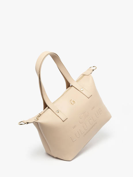 Sac Porté épaule Logo Lulu castagnette Beige logo YVRAC vue secondaire 2