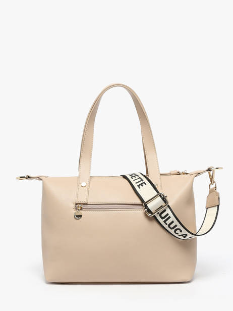 Sac Porté épaule Logo Lulu castagnette Beige logo YVRAC vue secondaire 4