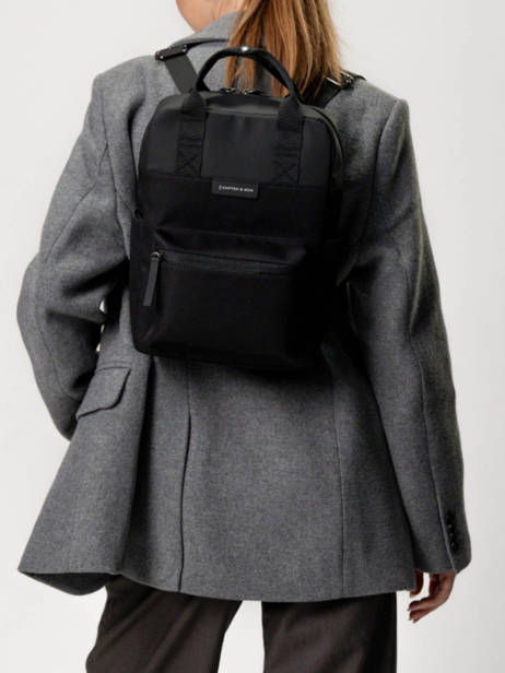 1 Compartment Backpack Kapten and son Black backpack S other view 1