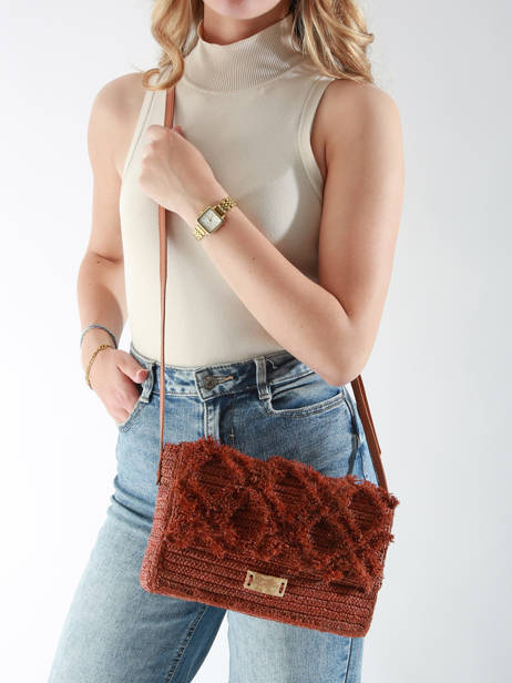 Sac Bandoulière L'atelier Du Crochet Raphia Le voyage en panier Marron l'atelier du crochet AM768 vue secondaire 1