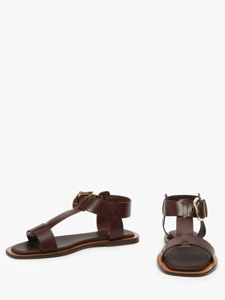 Sandals Daphne In Leather Nuyou Brown accessoires 11013 other view 2