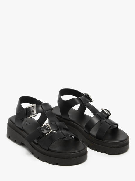 Sandals Teresa In Leather Nuyou Black women 37121 other view 1