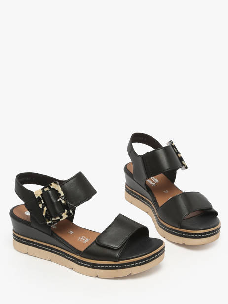 Platform Sandals In Leather Remonte Black women - D2L53-00 other view 1