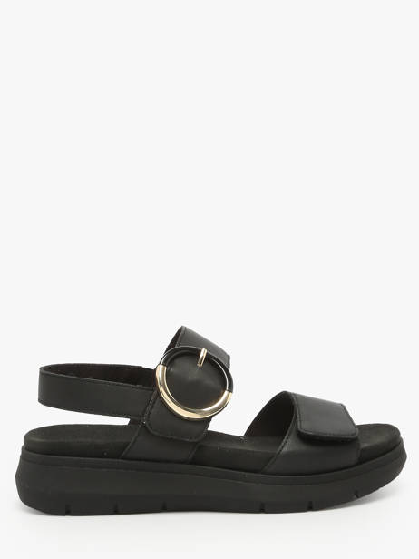 Platform Sandals In Leather Remonte Black women - D2K50-00