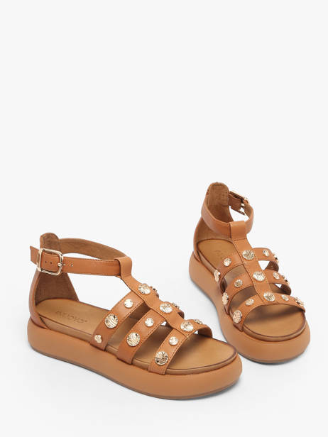 Sandals In Leather Inuovo Brown women A96039 other view 1