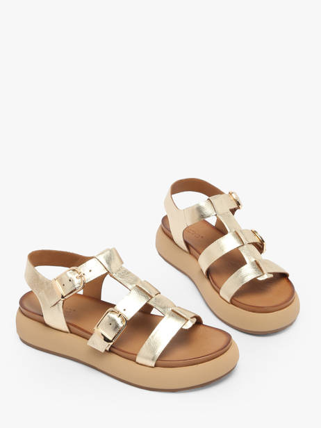 Sandals In Leather Inuovo Gold women A96046 other view 1