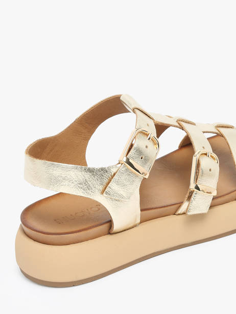 Sandals In Leather Inuovo Gold women A96046 other view 2