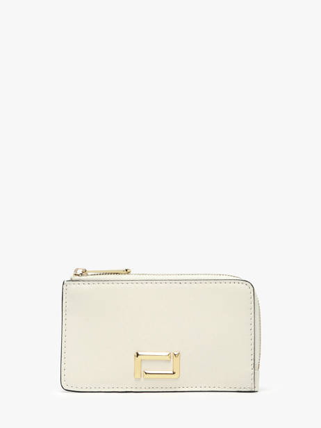 Leather Angèle Card Holder Lancel Beige angele A13158