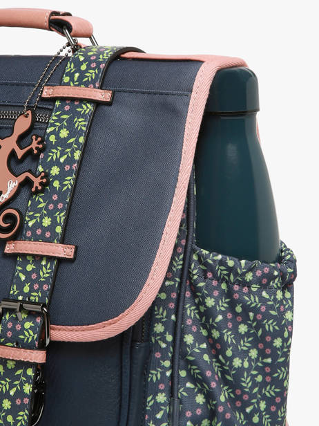 Satchel For Kids 3 Compartments Cameleon Blue vintage fantasy CA41 other view 5