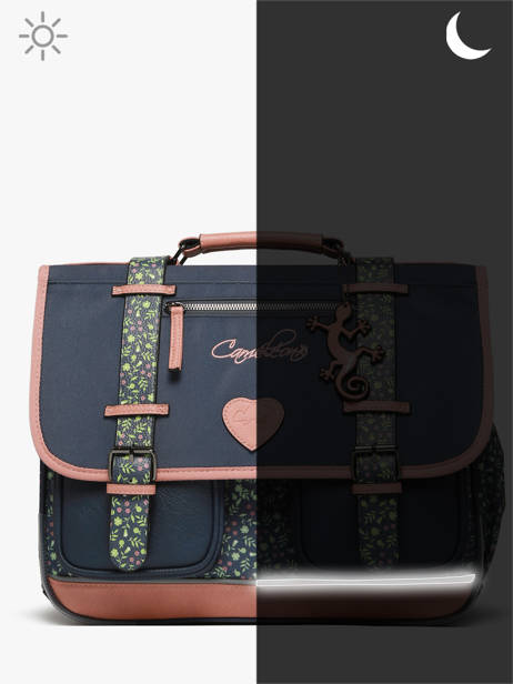 Satchel For Kids 3 Compartments Cameleon Blue vintage fantasy CA41 other view 8