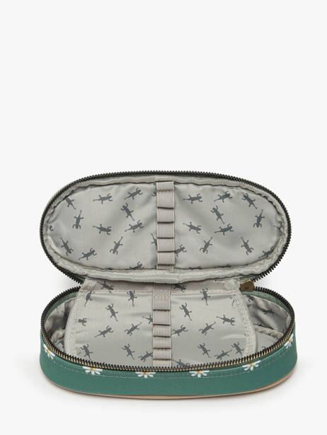 1-compartment Vintage Fantasy Pencil Pouch Cameleon Green vintage fantasy PLUM other view 1