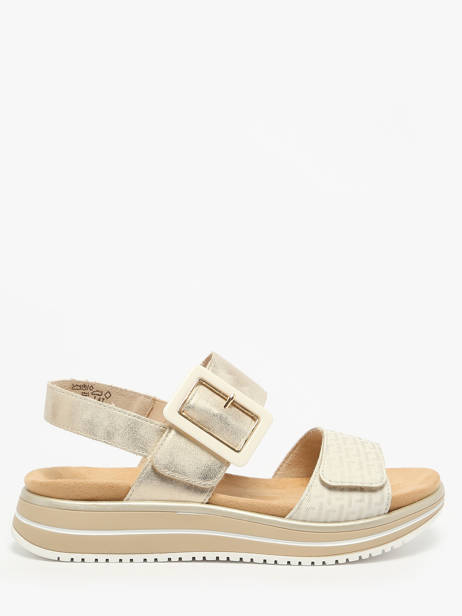 Platform Sandals In Leather Remonte White women 90