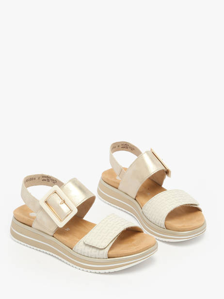 Platform Sandals In Leather Remonte White women 90 other view 1